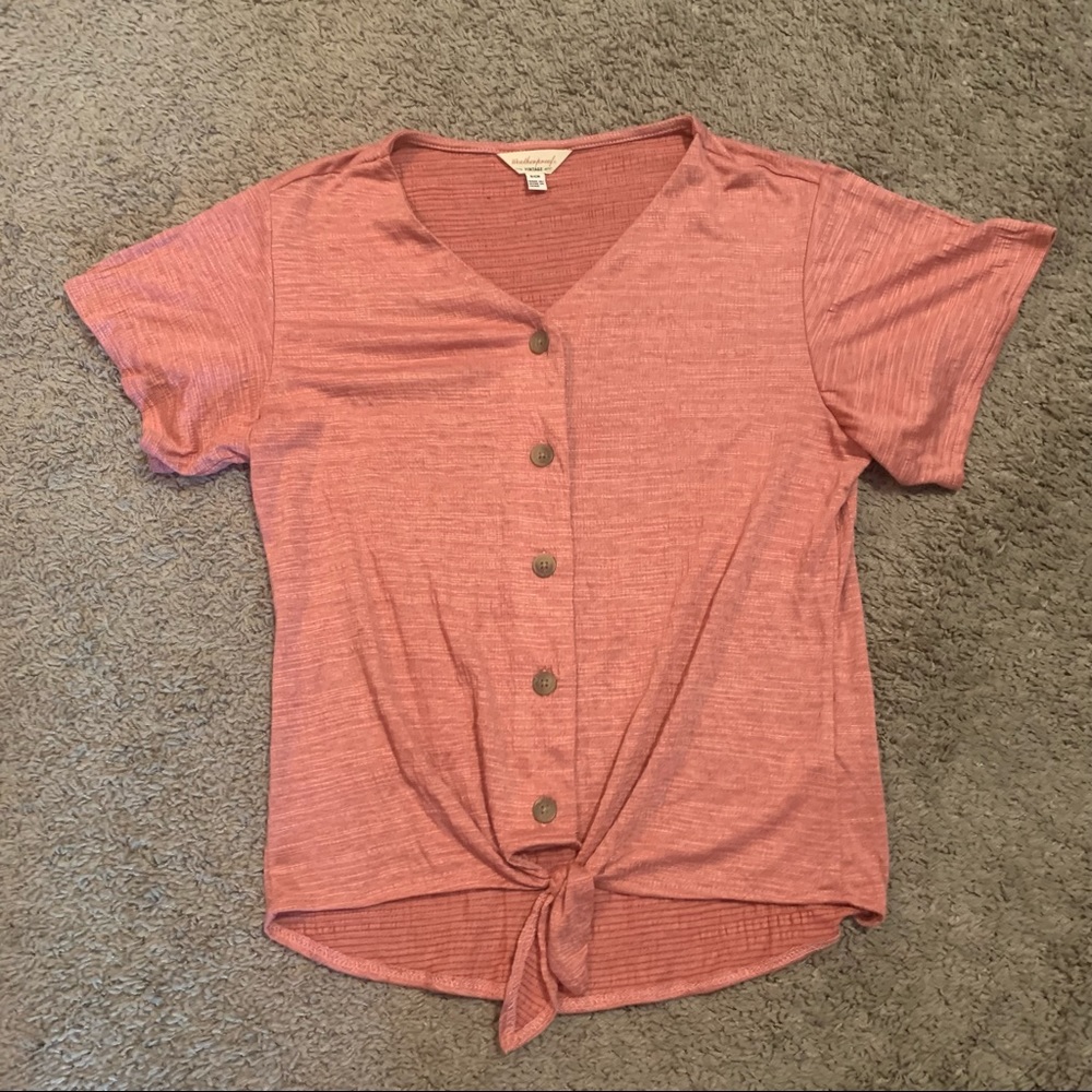 Weatherproof Vintage Tie Waist Button Shirt Small